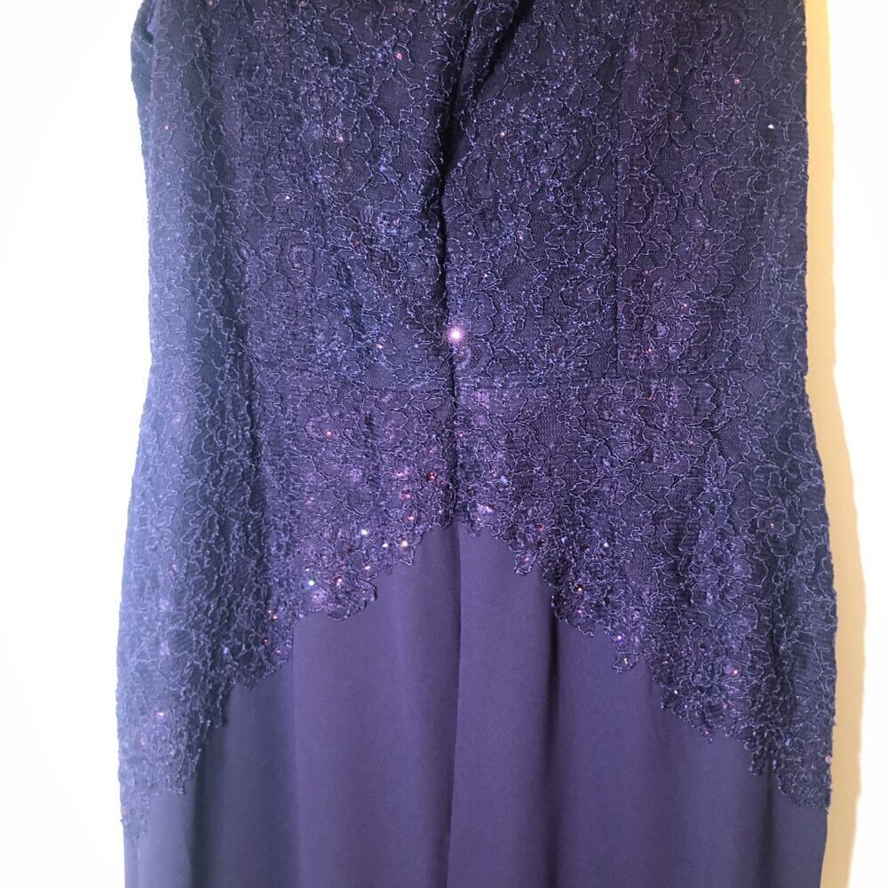 Ideas by Barbara Mother of the Bride Evening Dress Eggplant 8676 Size XL NWT - Picture 9 of 14
